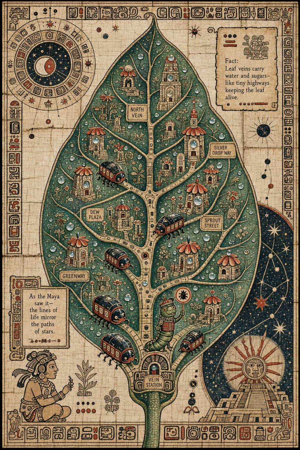 City Inside Leaf