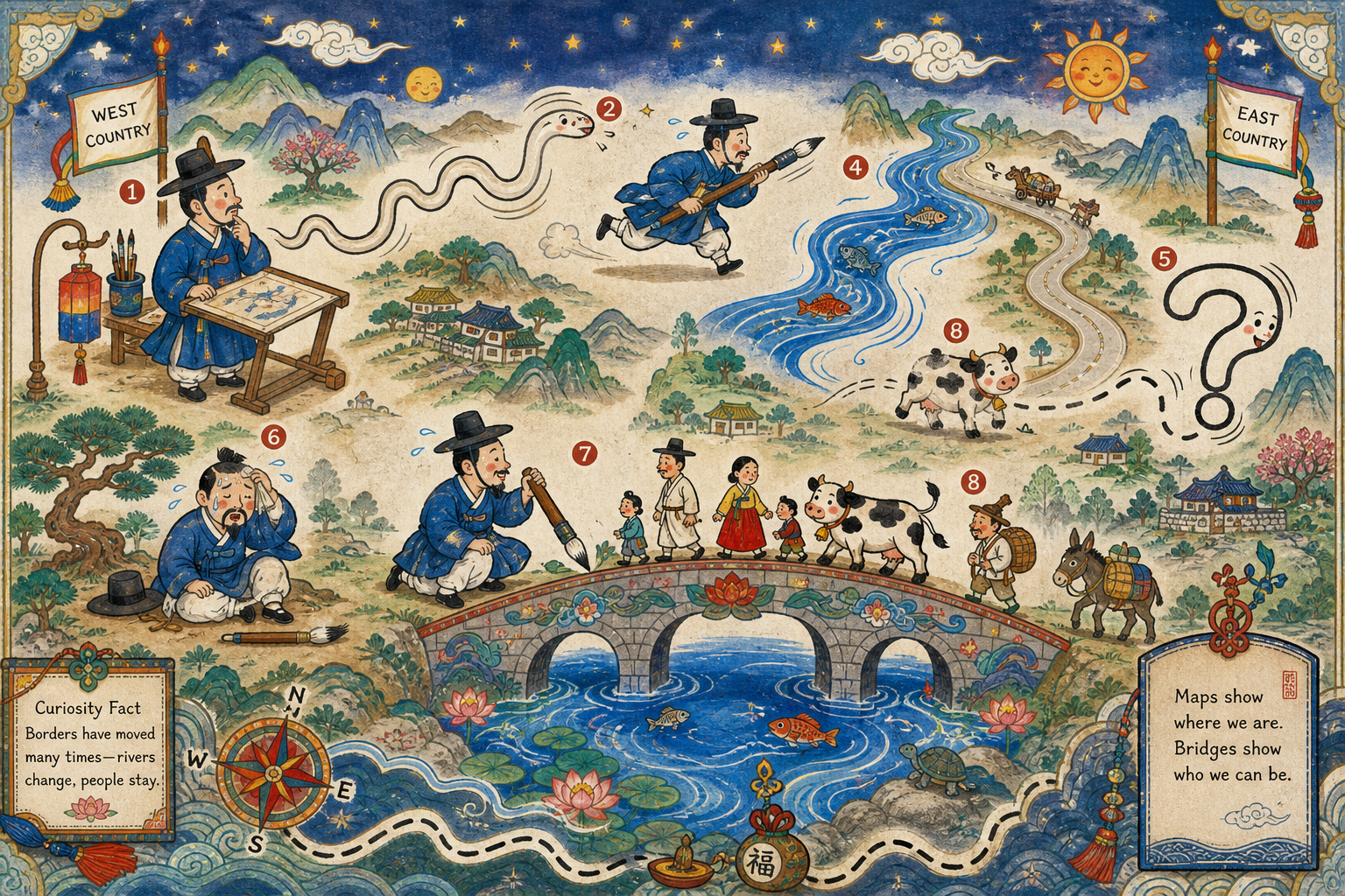 Cartographer Chases Border